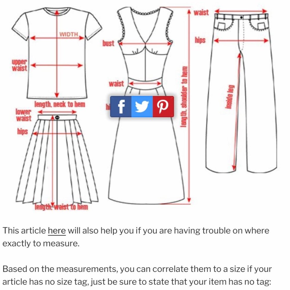 MEASUREMENT CHART
